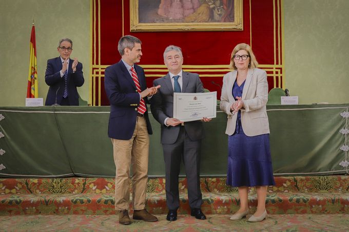 From left to right, Jesús María Sanz, Israel Arroyo, Ricardo Cao and Elena Manzanera